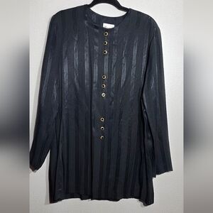Black Long Sleeve Button-Up Shirt